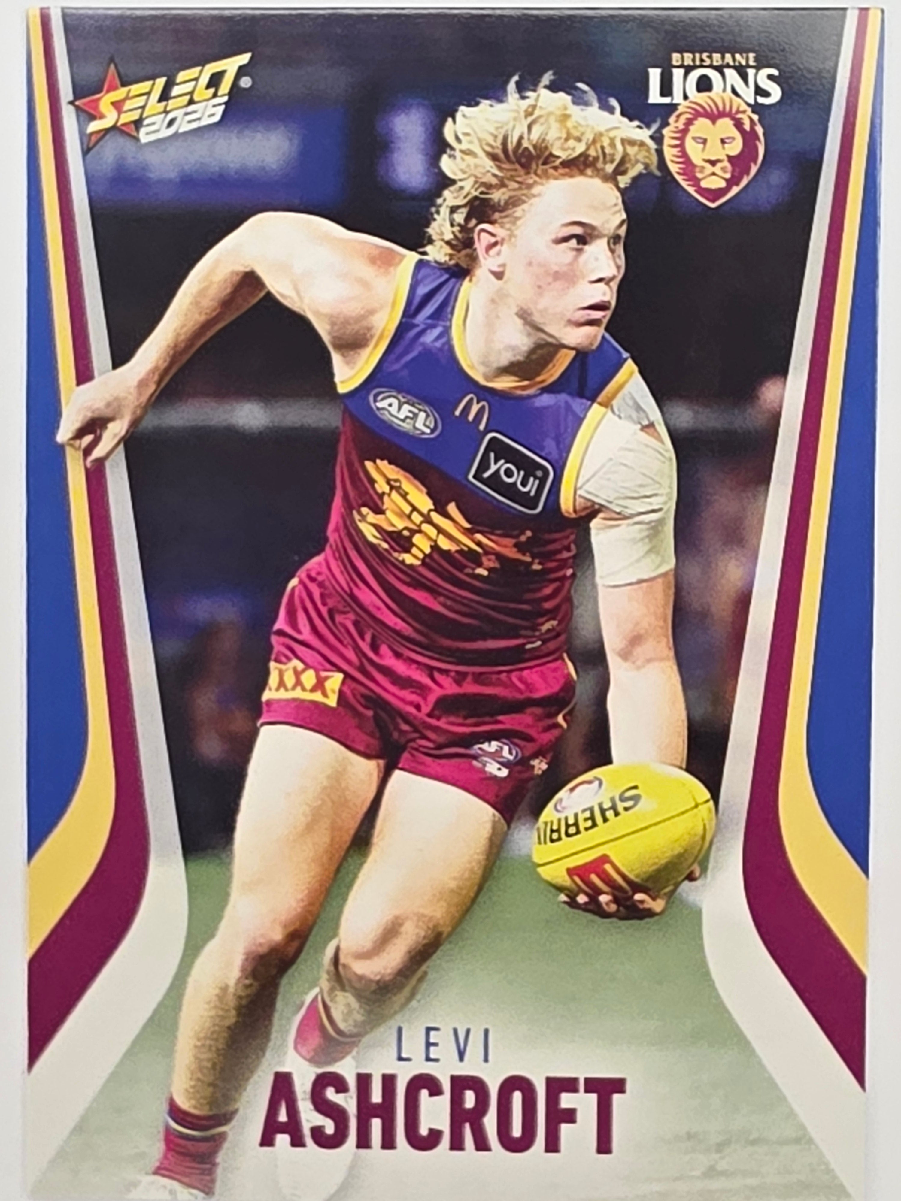 2026 AFL Footy Stars Base Card #015 Levi Ashcroft - Brisbane Lions