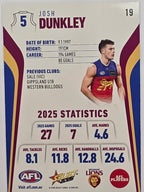 2026 AFL Footy Stars Base Card #019 Josh Dunkley - Brisbane Lions