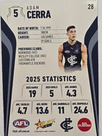 2026 AFL Footy Stars Base Card #028 Adam Cerra - Carlton Blues