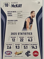 2026 AFL Footy Stars Base Card #034 Harry McKay - Carlton Blues