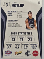 2026 AFL Footy Stars Base Card #035 Jesse Motlop - Carlton Blues