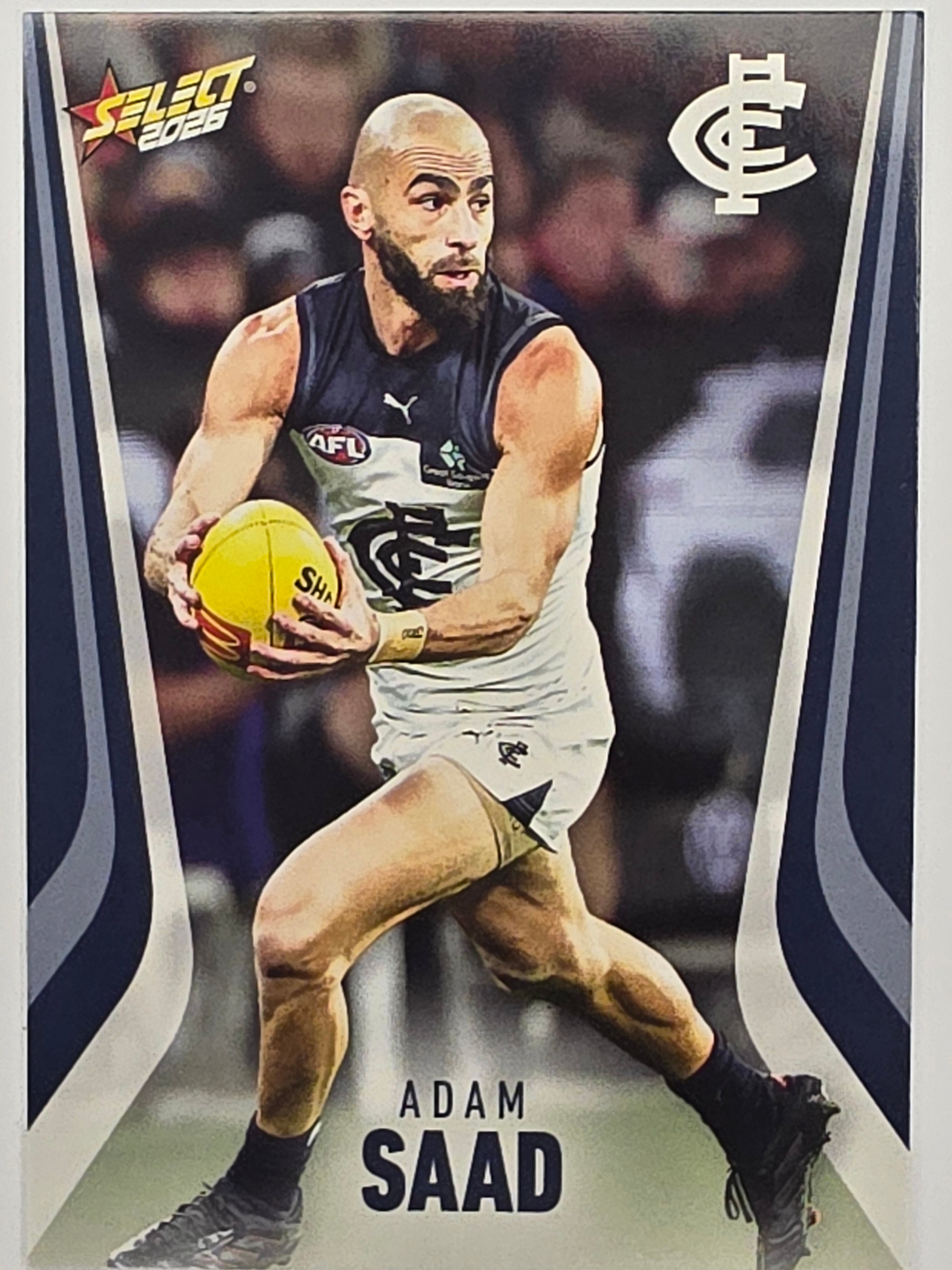 2026 AFL Footy Stars Base Card #036 Adam Saad - Carlton Blues
