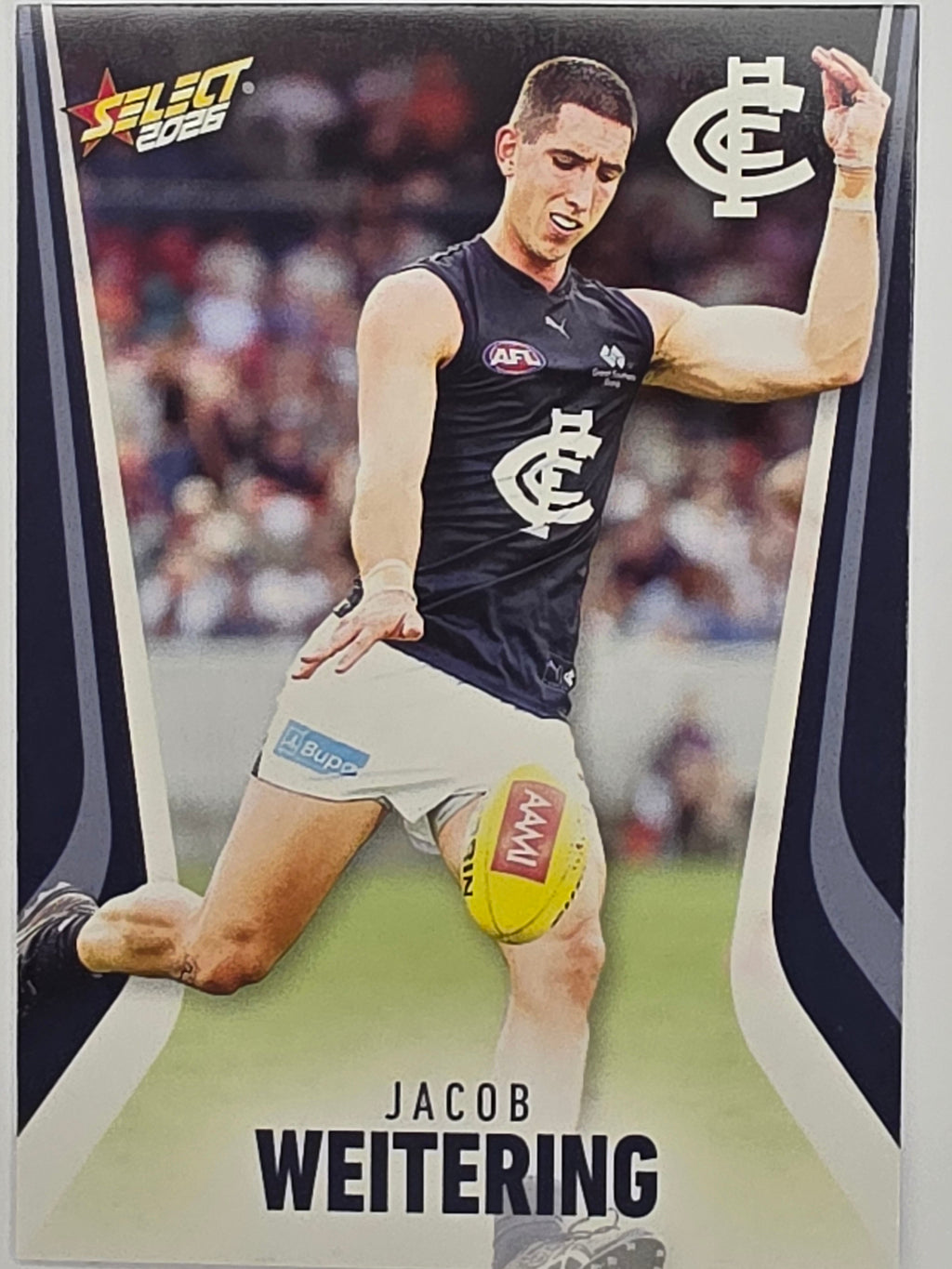 2026 AFL Footy Stars Base Card #038 Jacob Weitering - Carlton Blues