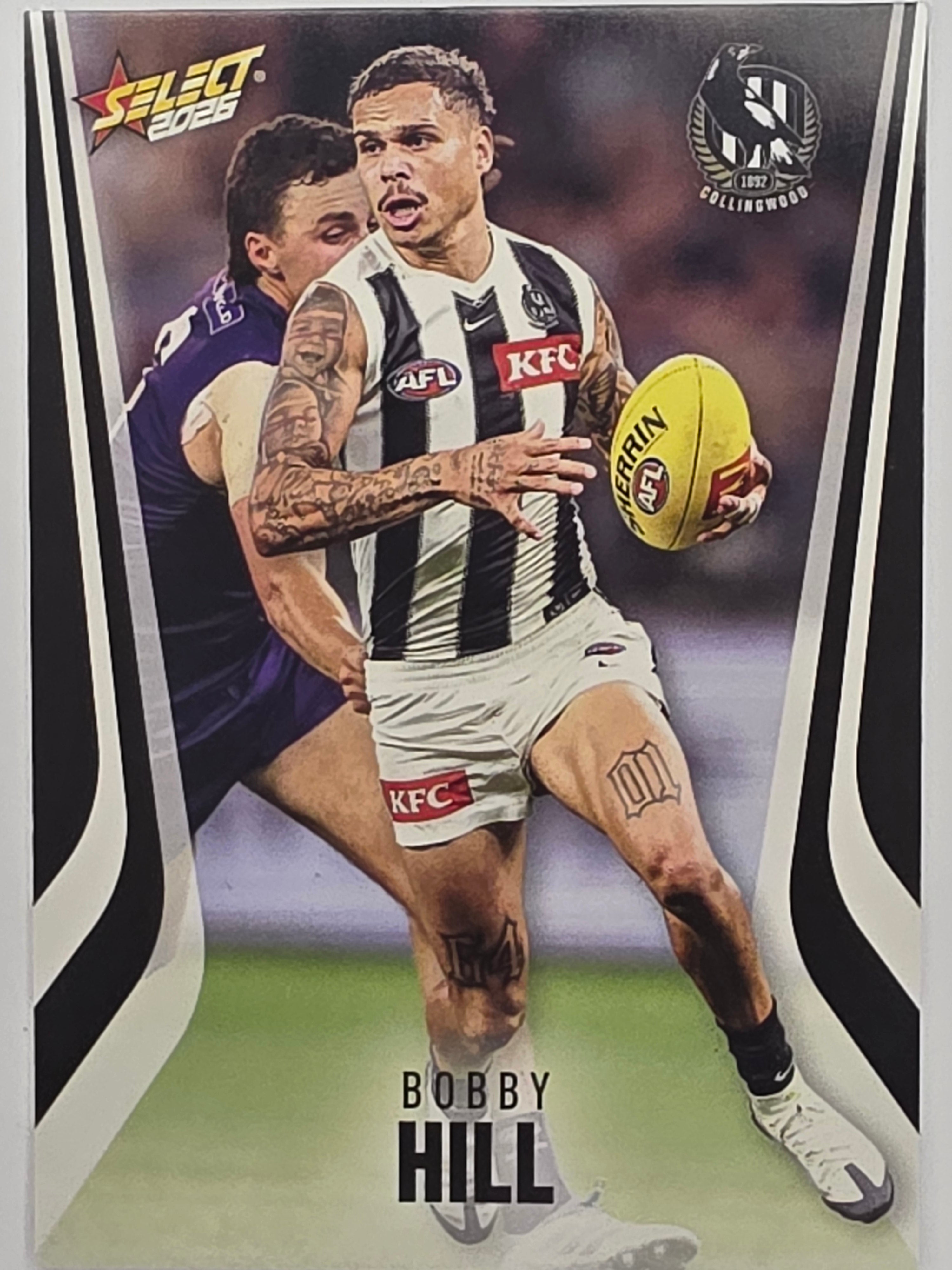 2026 AFL Footy Stars Base Card #045 Bobby Hill - Collingwood Magpies