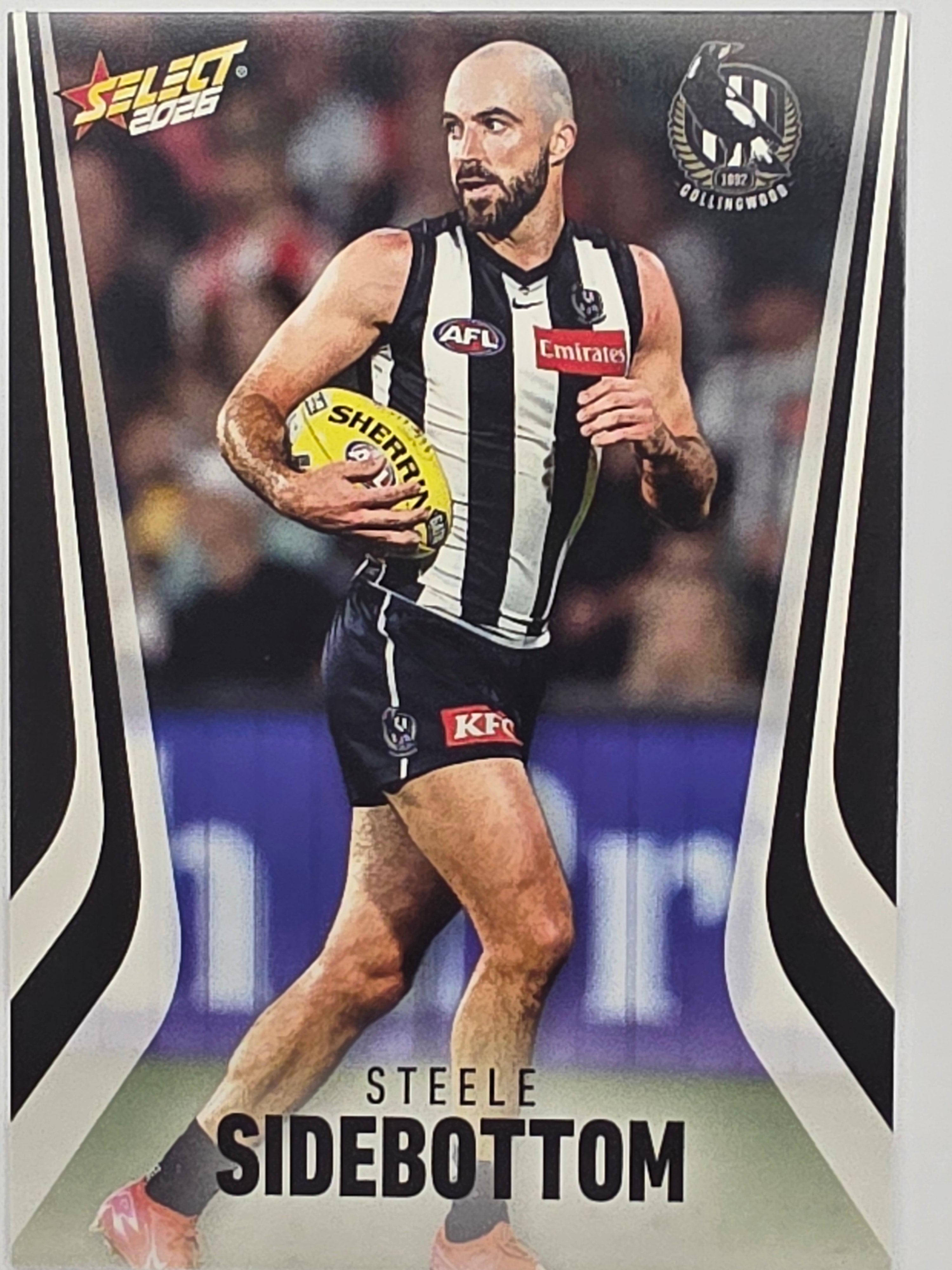 2026 AFL Footy Stars Base Card #052 Steele Sidebottom - Collingwood Magpies