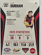 2026 AFL Footy Stars Base Card #055 Sam Durham - Essendon Bombers