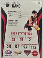 2026 AFL Footy Stars Base Card #057 Isaac Kako - Essendon Bombers