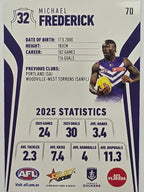 2026 AFL Footy Stars Base Card #070 Michael Frederick - Fremantle Dockers