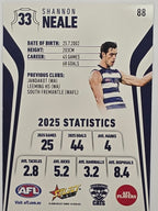 2026 AFL Footy Stars Base Card #088 Shannon Neale - Geelong Cats