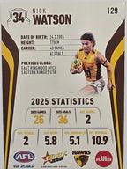 2026 AFL Footy Stars Base Card #129 Nick Watson - Hawthorn Hawks