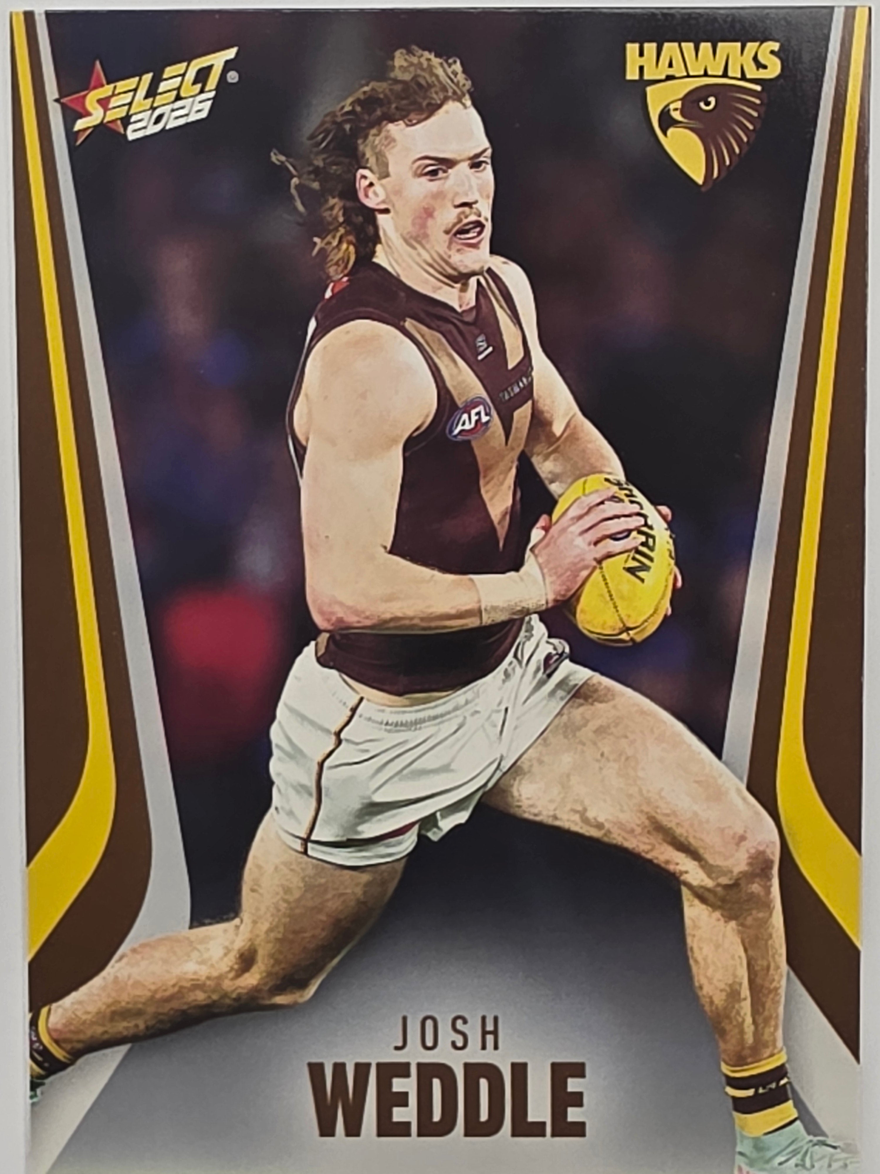 2026 AFL Footy Stars Base Card #130 Josh Weddle - Hawthorn Hawks
