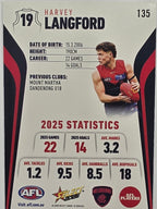 2026 AFL Footy Stars Base Card #135 Harvey Langford - Melbourne Demons