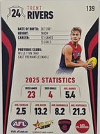 2026 AFL Footy Stars Base Card #139 Trent Rivers - Melbourne Demons
