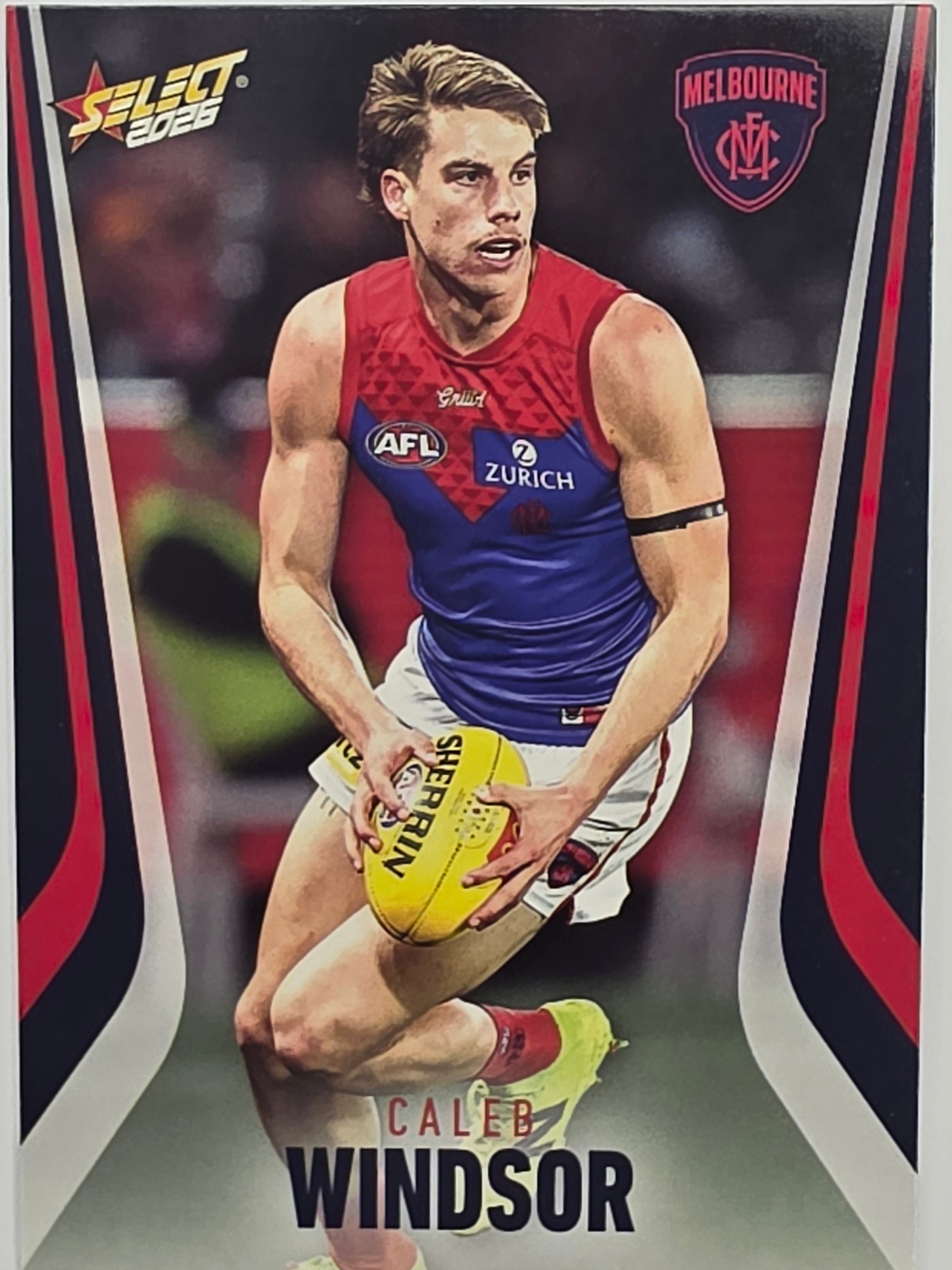 2026 AFL Footy Stars Base Card #143 Caleb Windsor - Melbourne Demons