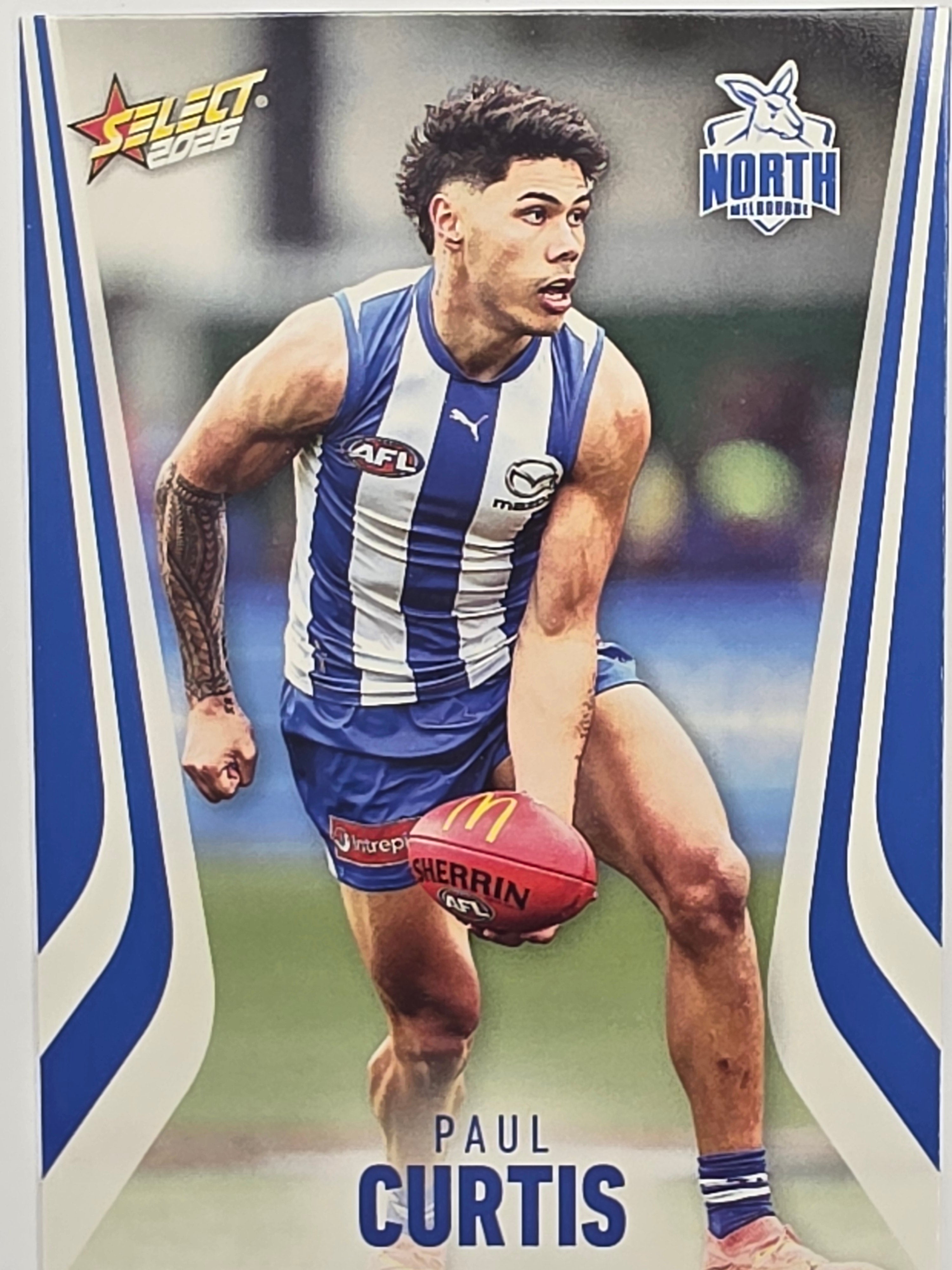 2026 AFL Footy Stars Base Card #144 Paul Curtis - North Melbourne Kangaroos