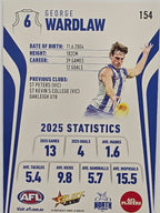 2026 AFL Footy Stars Base Card #154 George Wardlaw - North Melbourne Kangaroos