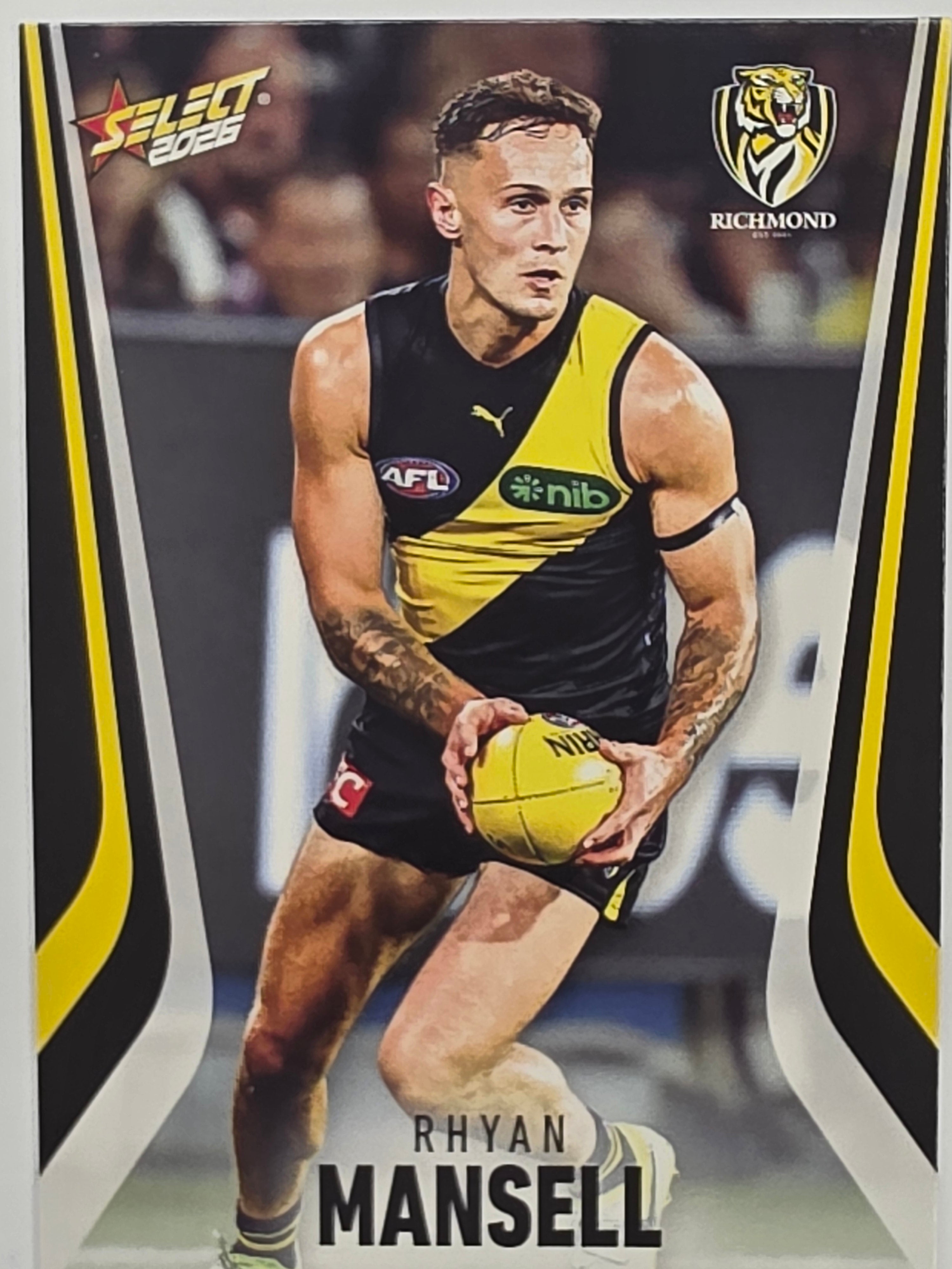 2026 AFL Footy Stars Base Card #177 Rhyan Mansell - Richmond Tigers
