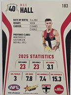 2026 AFL Footy Stars Base Card #183 Max Hall - St Kilda Saints