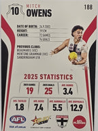2026 AFL Footy Stars Base Card #188 Mitch Owens - St Kilda Saints
