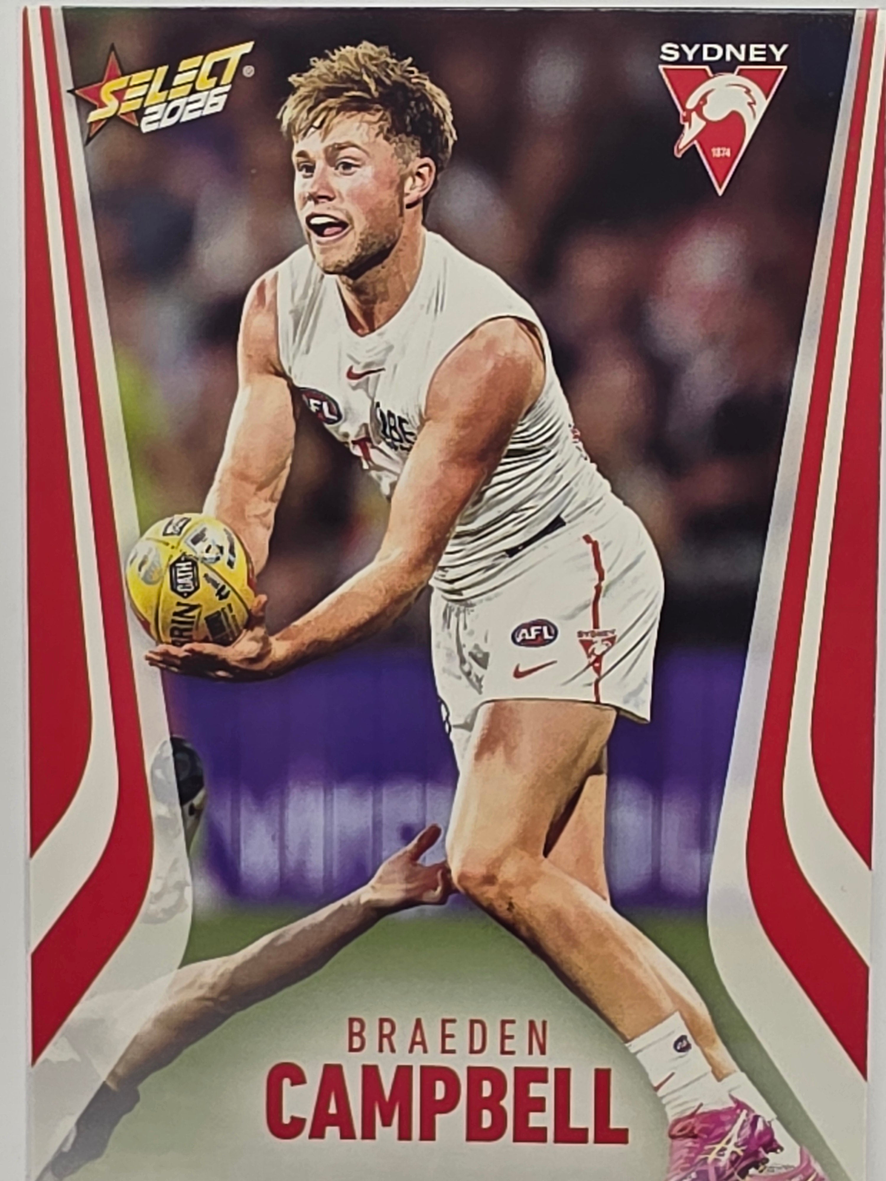 2026 AFL Footy Stars Base Card #198 Braeden Campbell - Sydney Swans