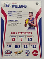 2026 AFL Footy Stars Base Card #234 Bailey Williams - Western Bulldogs