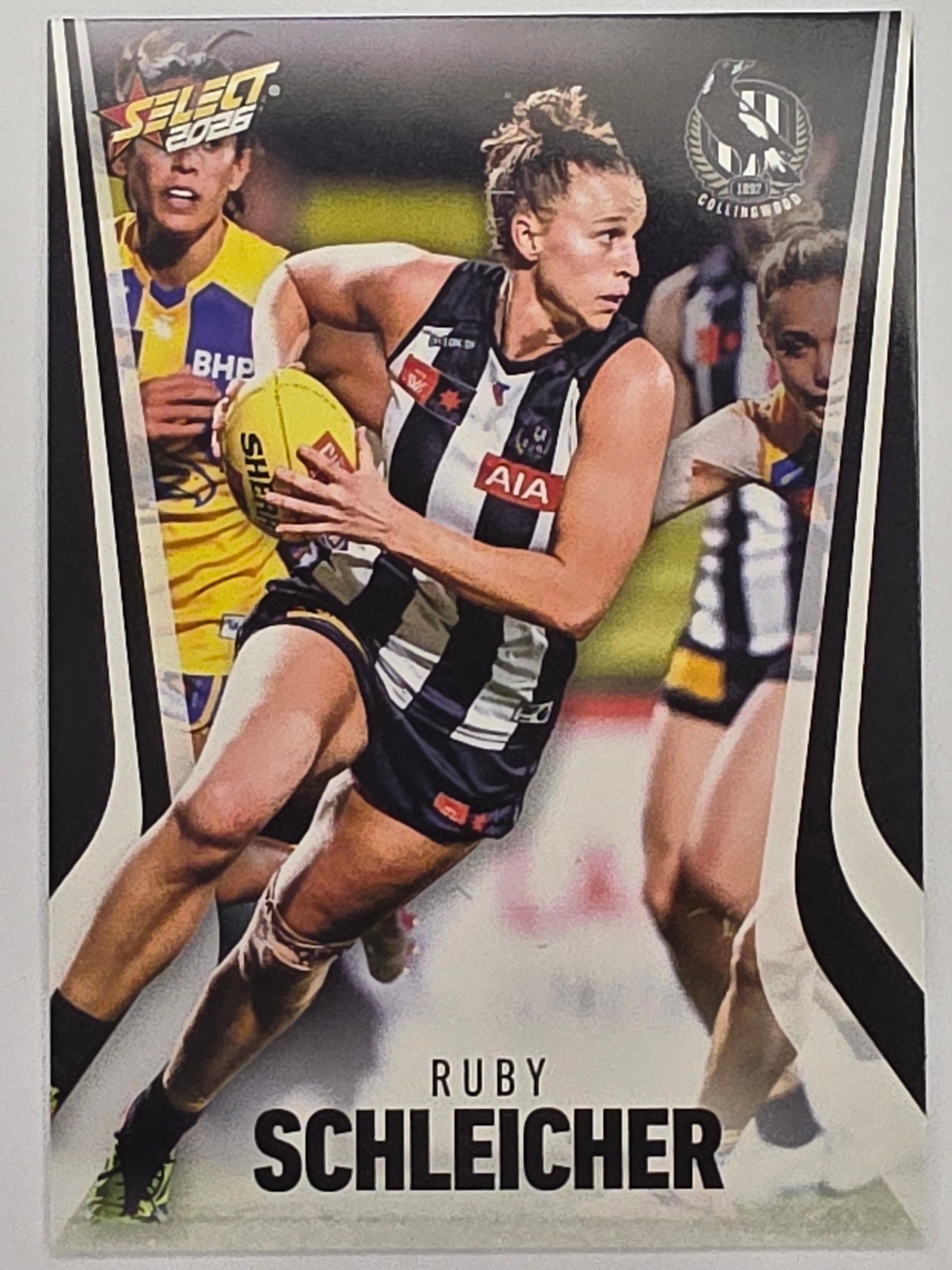 2026 AFL Footy Stars Base Card #242 Ruby Schleicher - Collingwood Magpies