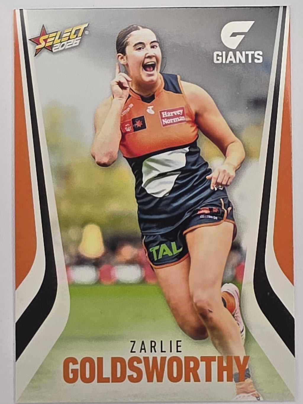 2026 AFL Footy Stars Base Card #250 Zarlie Goldsworthy - GWS Giants