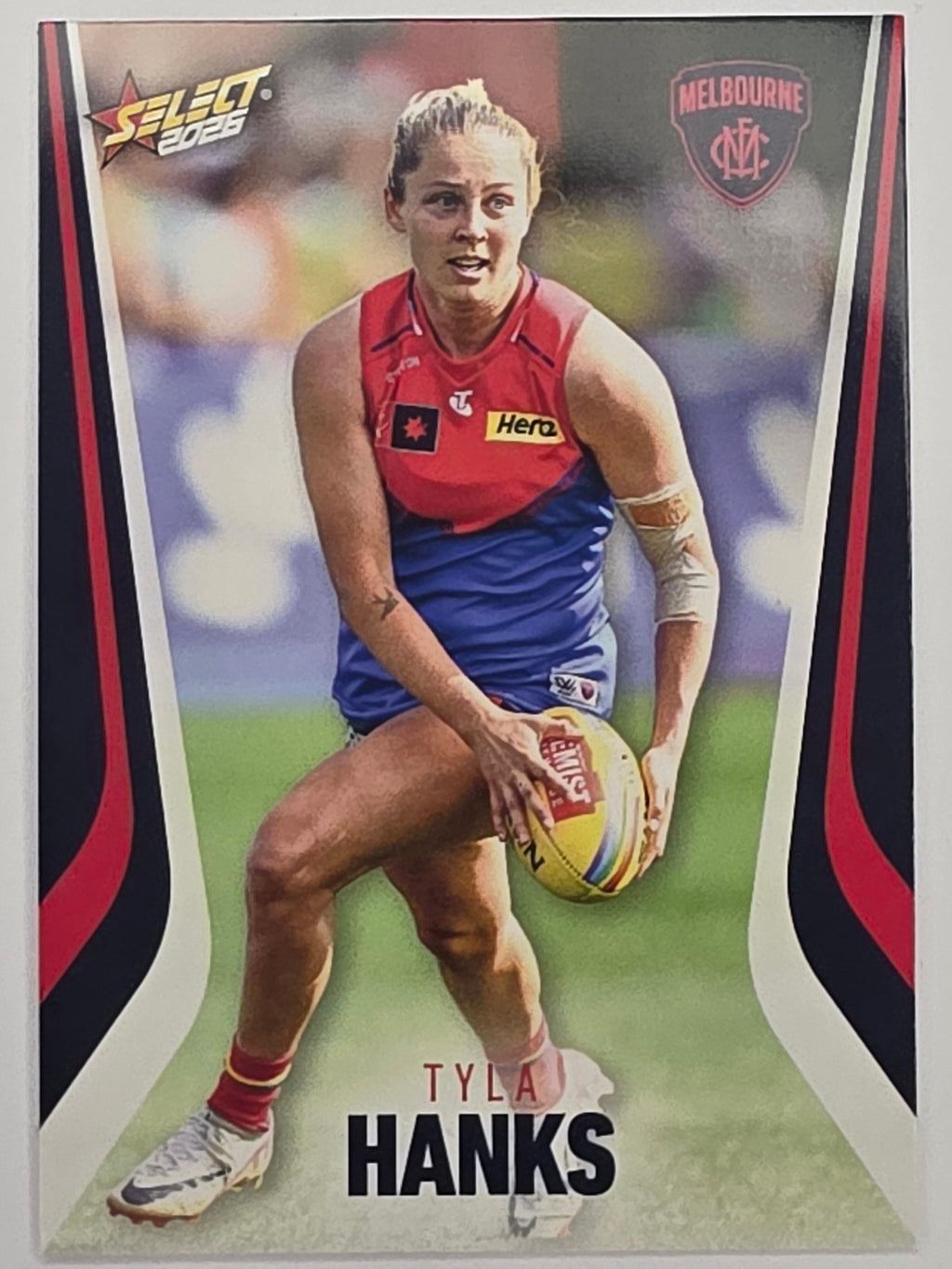 2026 AFL Footy Stars Base Card #255 Tyla Hanks - Melbourne Demons