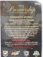NRL 2026 League Heroes | Premiership Predictor Gold | #PPG3 | #201/230 | Canterbury-Bankstown Bulldogs