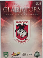 NRL 2026 League Heroes | Gladiators | #G124 | #463/599 | Loko Pasifiki Tonga | St George Illawarra Dragons