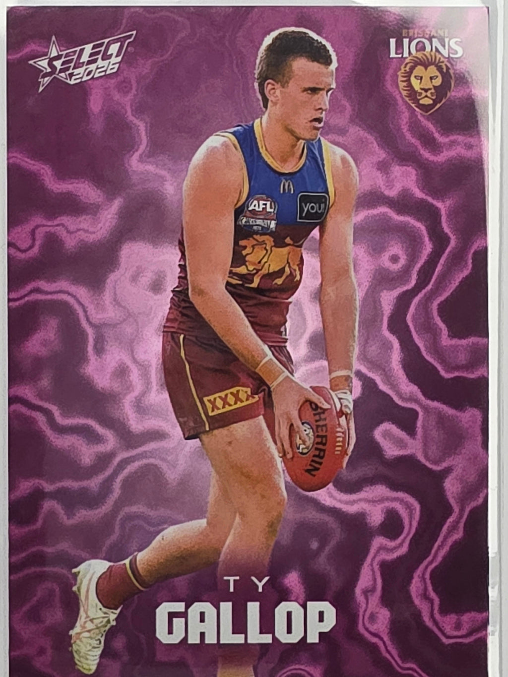 2026 AFL Footy Stars Mercury Team Colours MY18 Ty Gallop #336/425 - Brisbane Lions