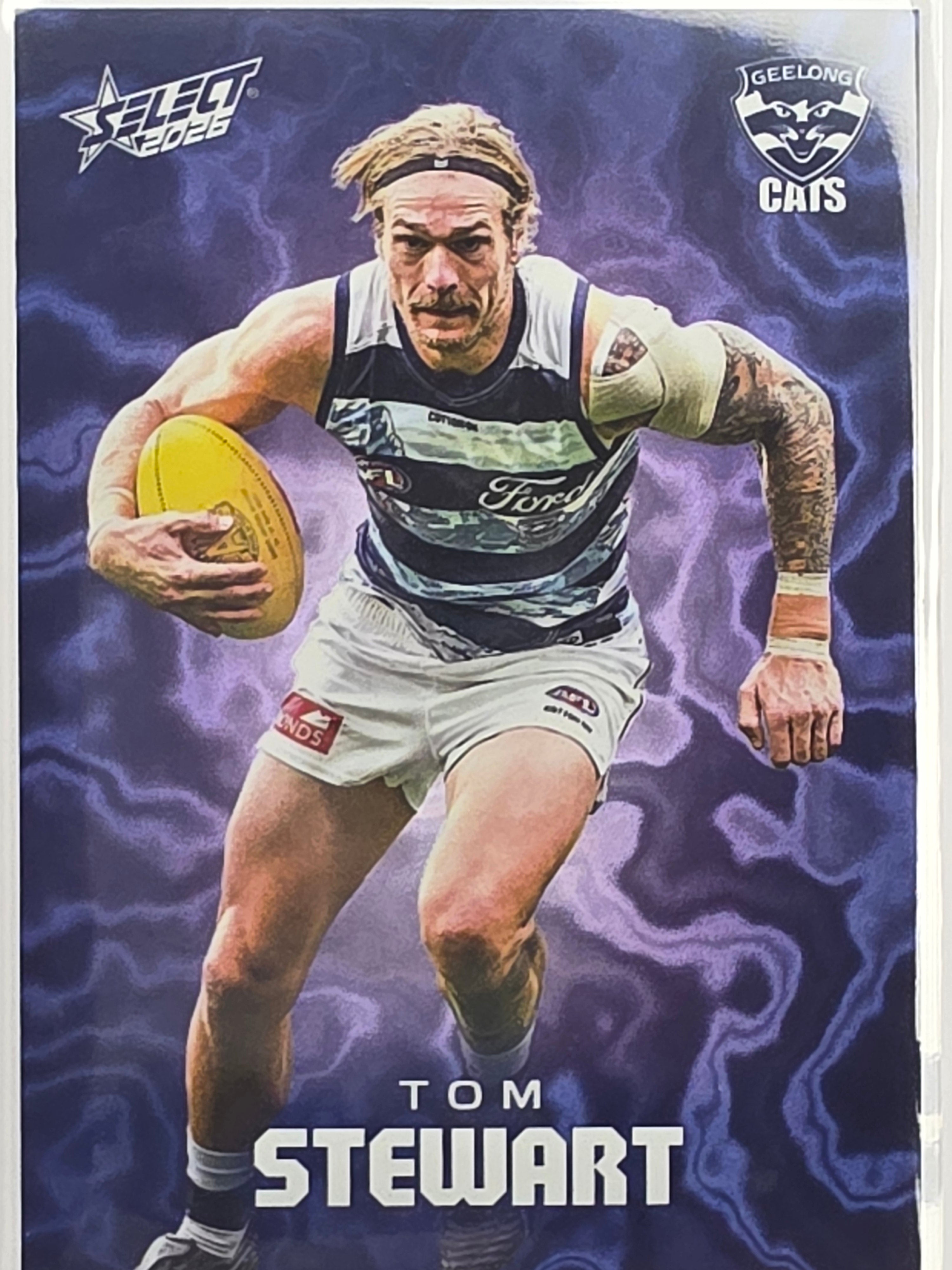 2026 AFL Footy Stars Mercury Team Colours MY84 Tom Stewart #293/425 - Geelong Cats