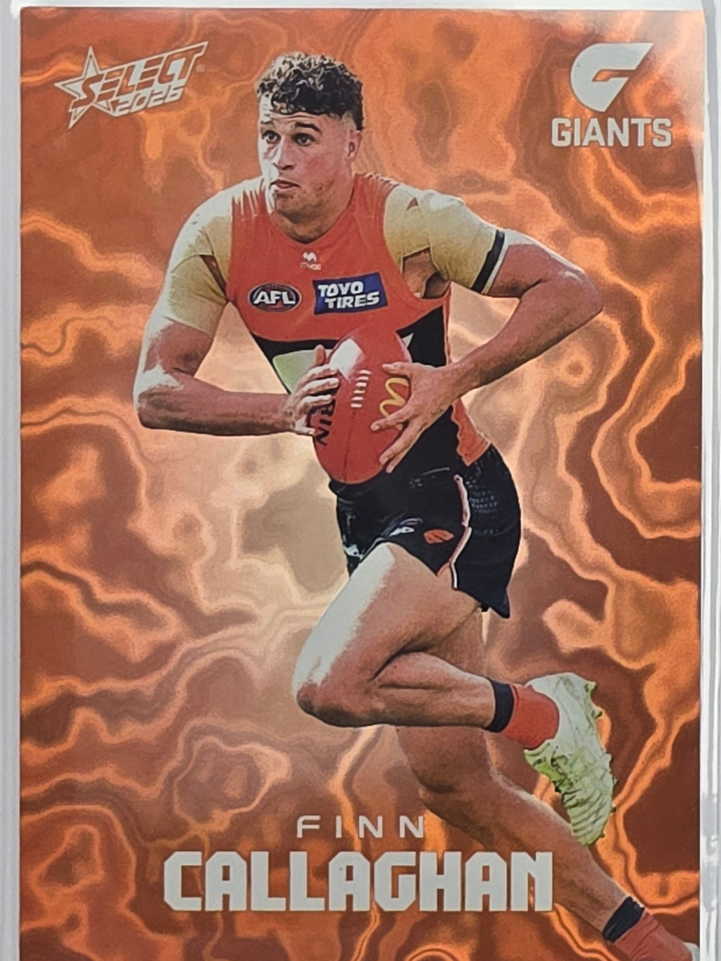 2026 AFL Footy Stars Mercury Team Colours MY88 Finn Callaghan #227/425 - GWS Giants