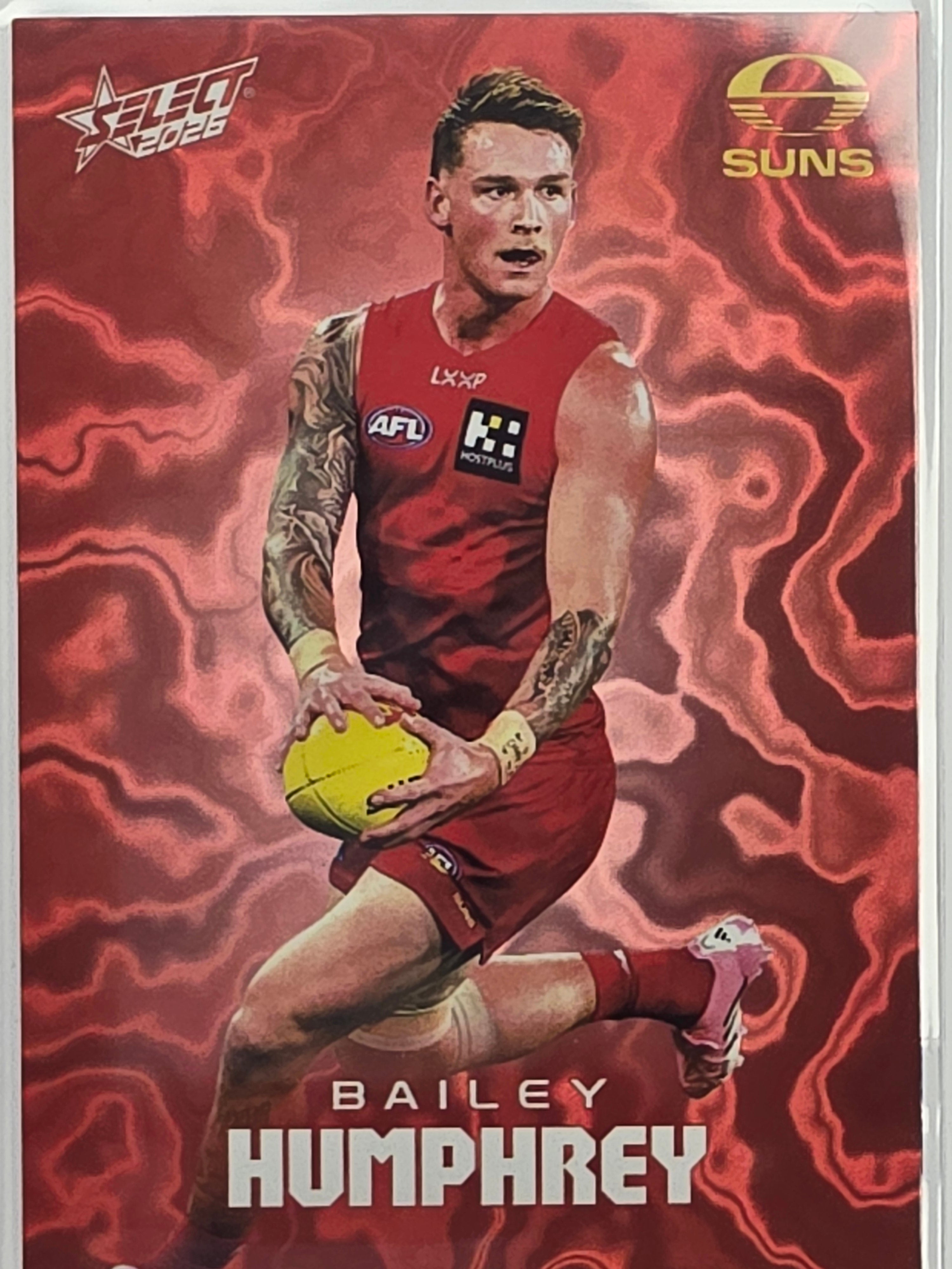 2026 AFL Footy Stars Mercury Team Colours MY100 Bailey Humphrey #273/425 - Gold Coast Suns
