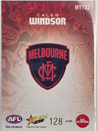 2026 AFL Footy Stars Mercury Team Colours MY132 Caleb Windsor #128/425 - Melbourne Demons