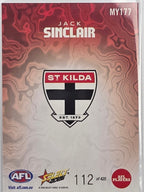2026 AFL Footy Stars Mercury Team Colours MY177 Jack Sinclair #112/425 - St Kilda Saints