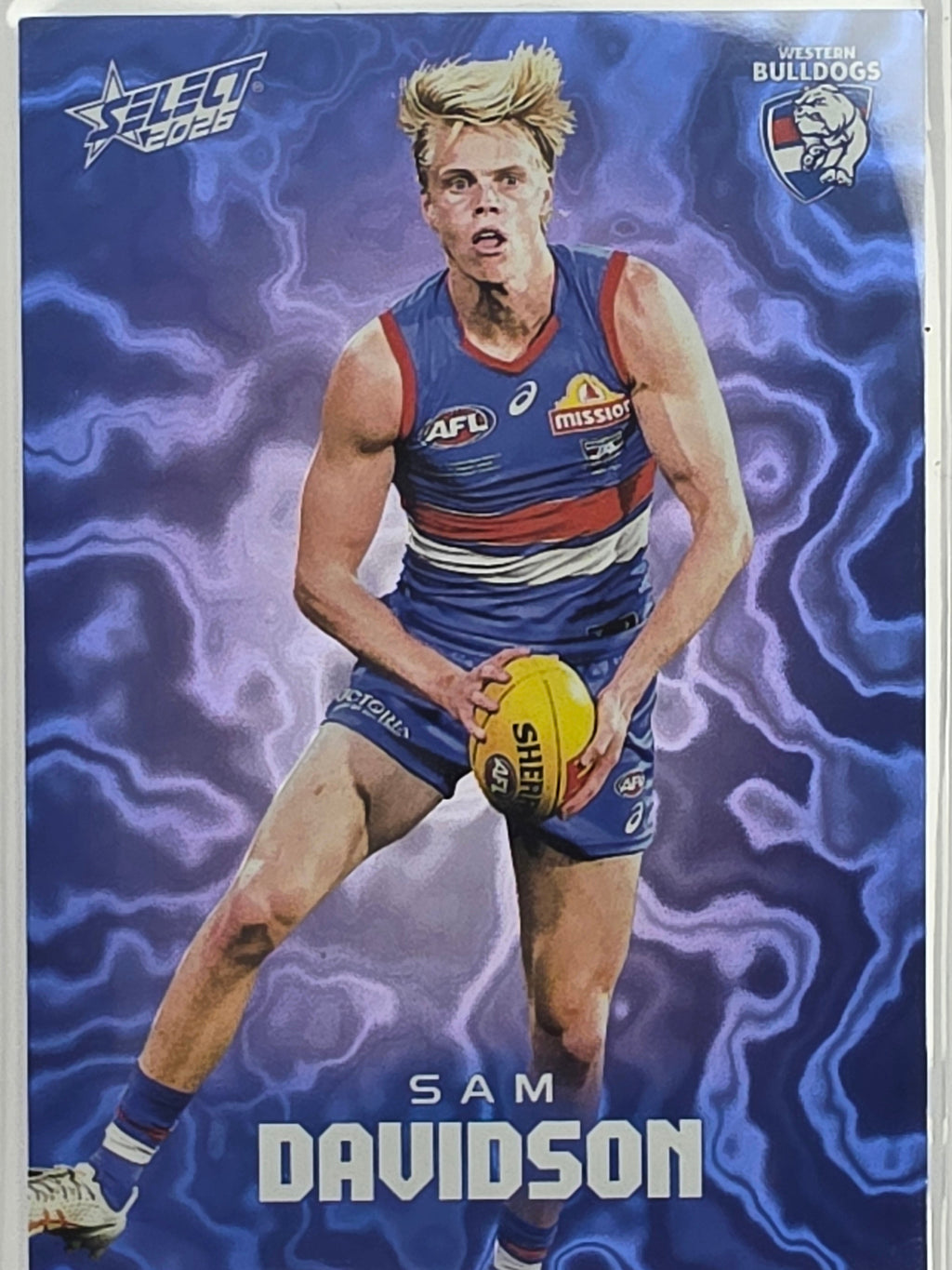 2026 AFL Footy Stars Mercury Team Colours MY208 Sam Davidson #188/425 - Western Bulldogs