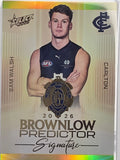 2026 AFL Select Footy Stars Brownlow Predictor Signature Gold BPSG14 Sam Walsh #107/220 - Carlton Blues