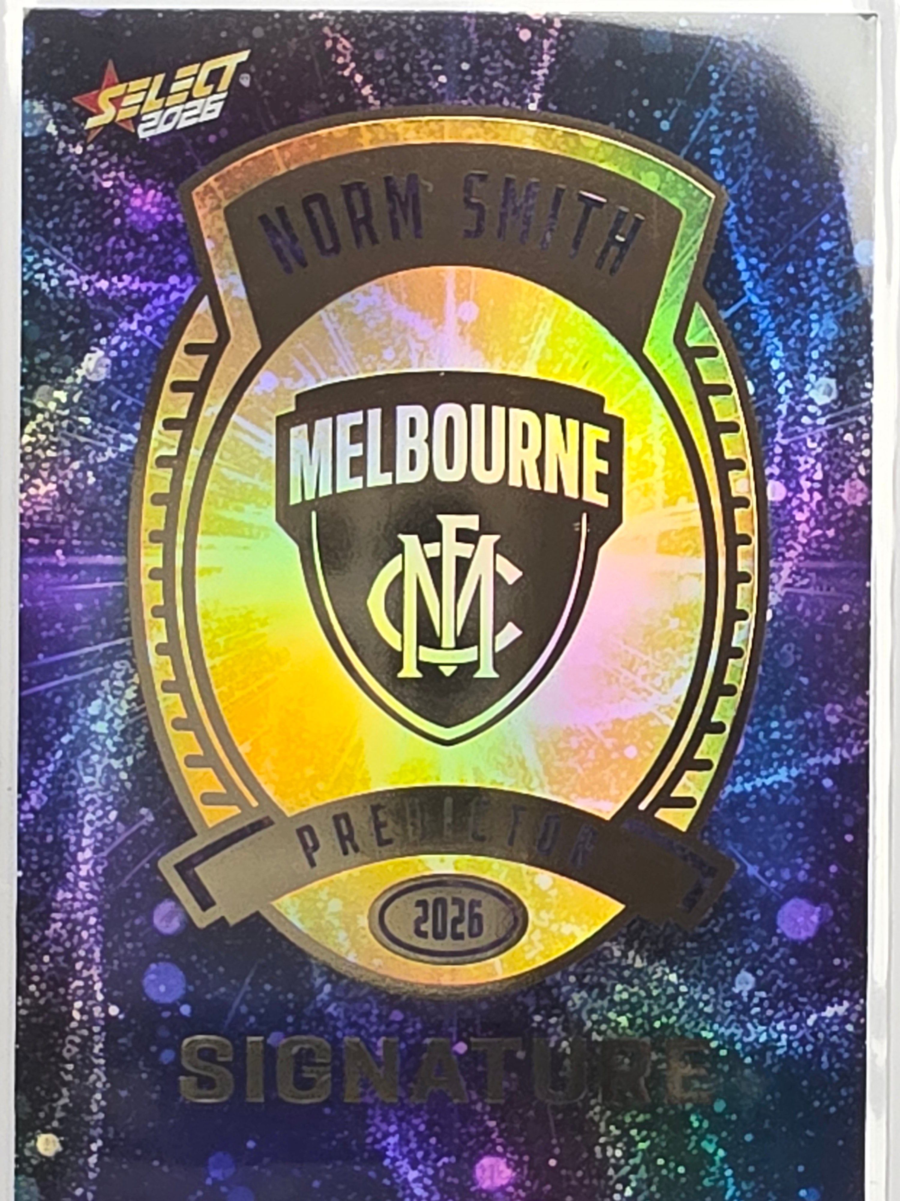 2026 AFL Footy Stars Norm Smith Predictor Signature Gold NPSG11 #171/220 Melbourne Demons