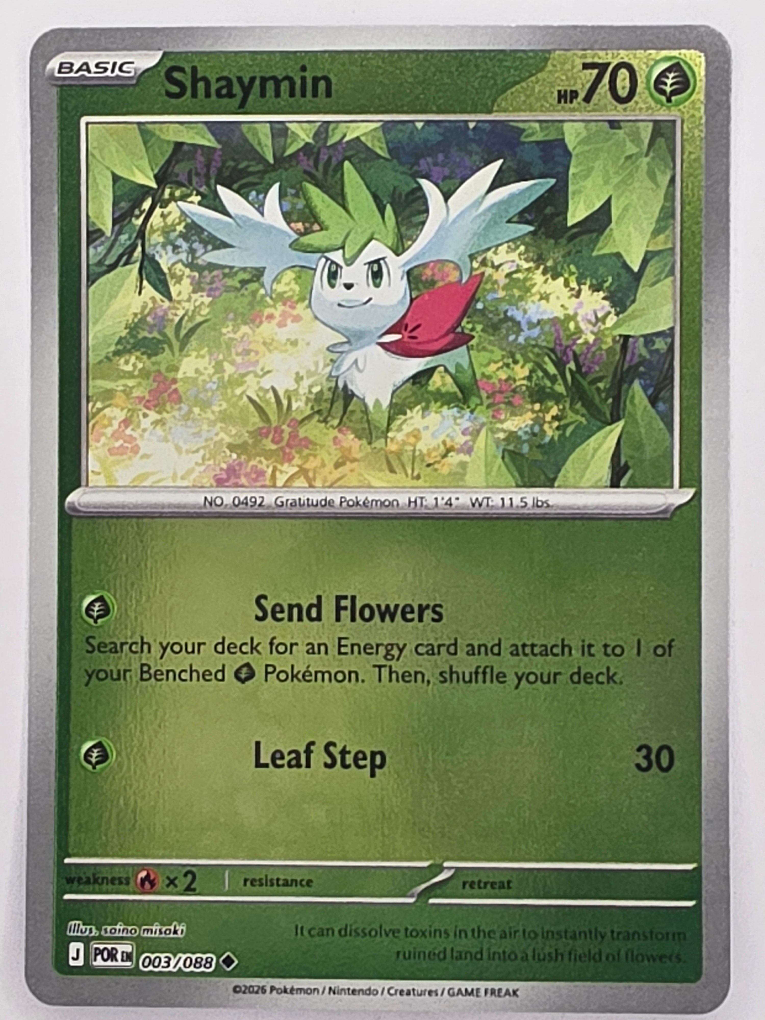 Pokemon TCG Perfect Order | Shaymin | #003/088 | Reverse Holo | Uncommon