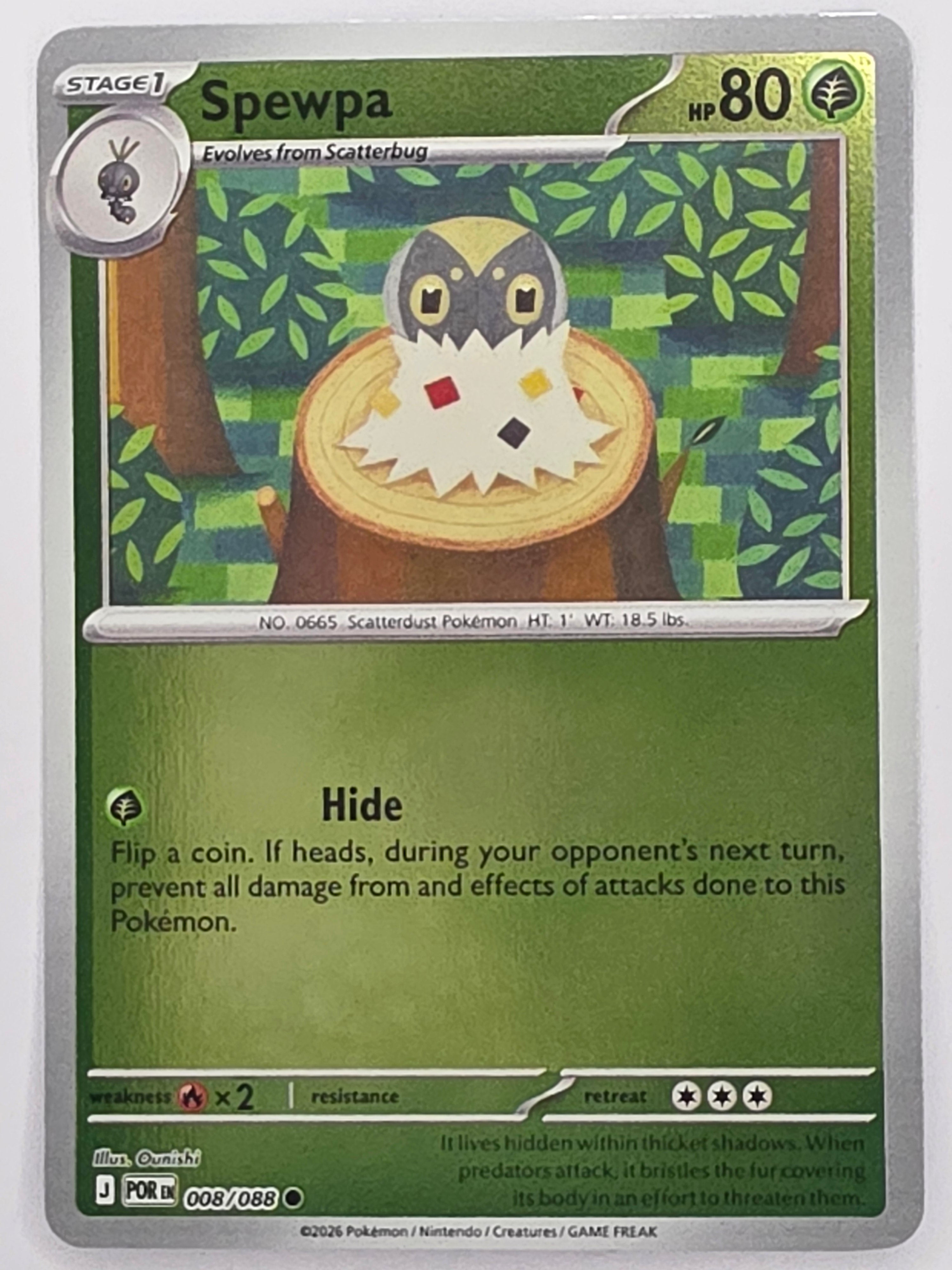 Pokemon TCG Perfect Order | Spewpa | #008/088 | Reverse Holo | Common