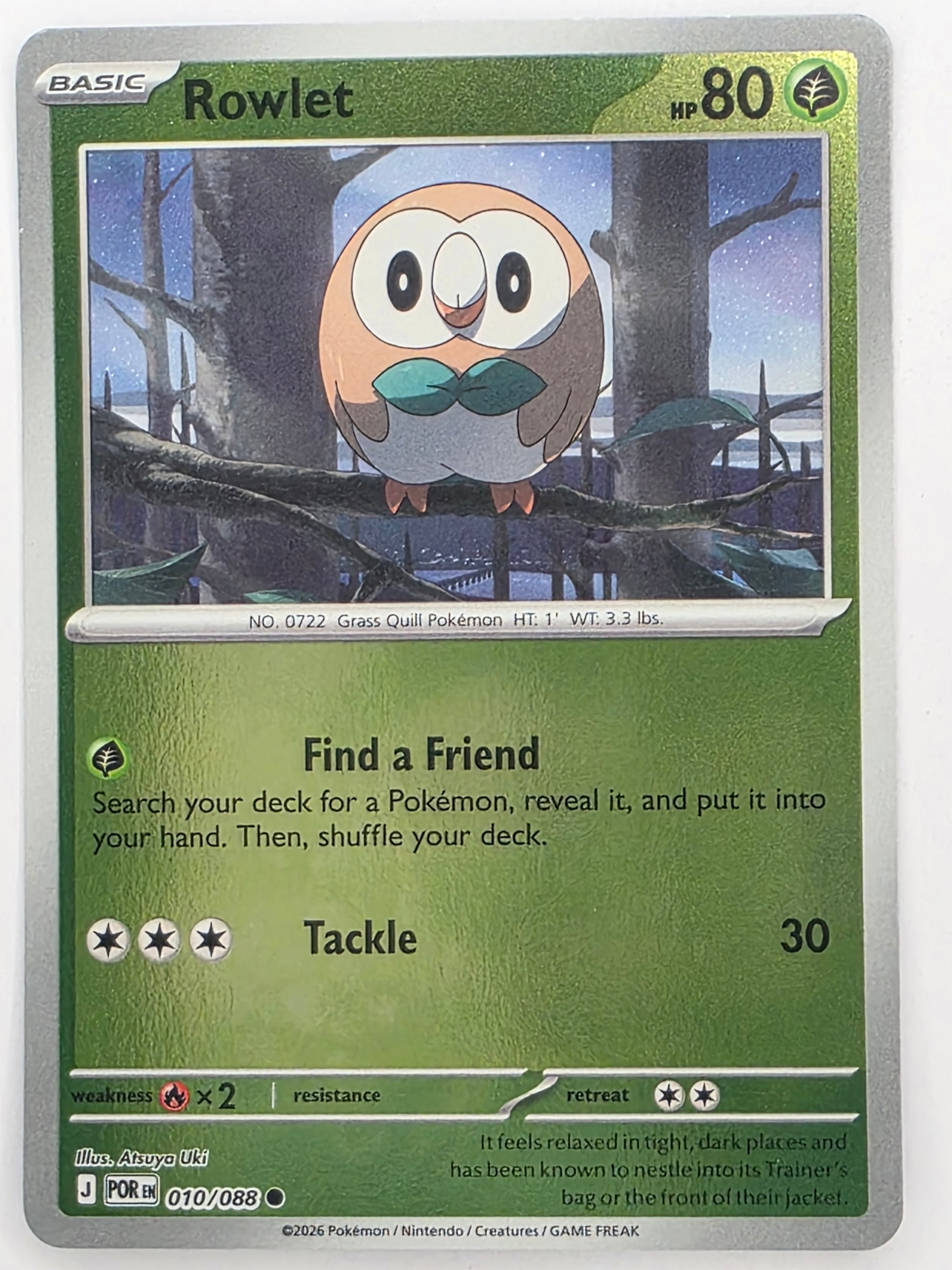 Pokemon TCG Perfect Order | Rowlet | #010/088 | Reverse Holo | Common