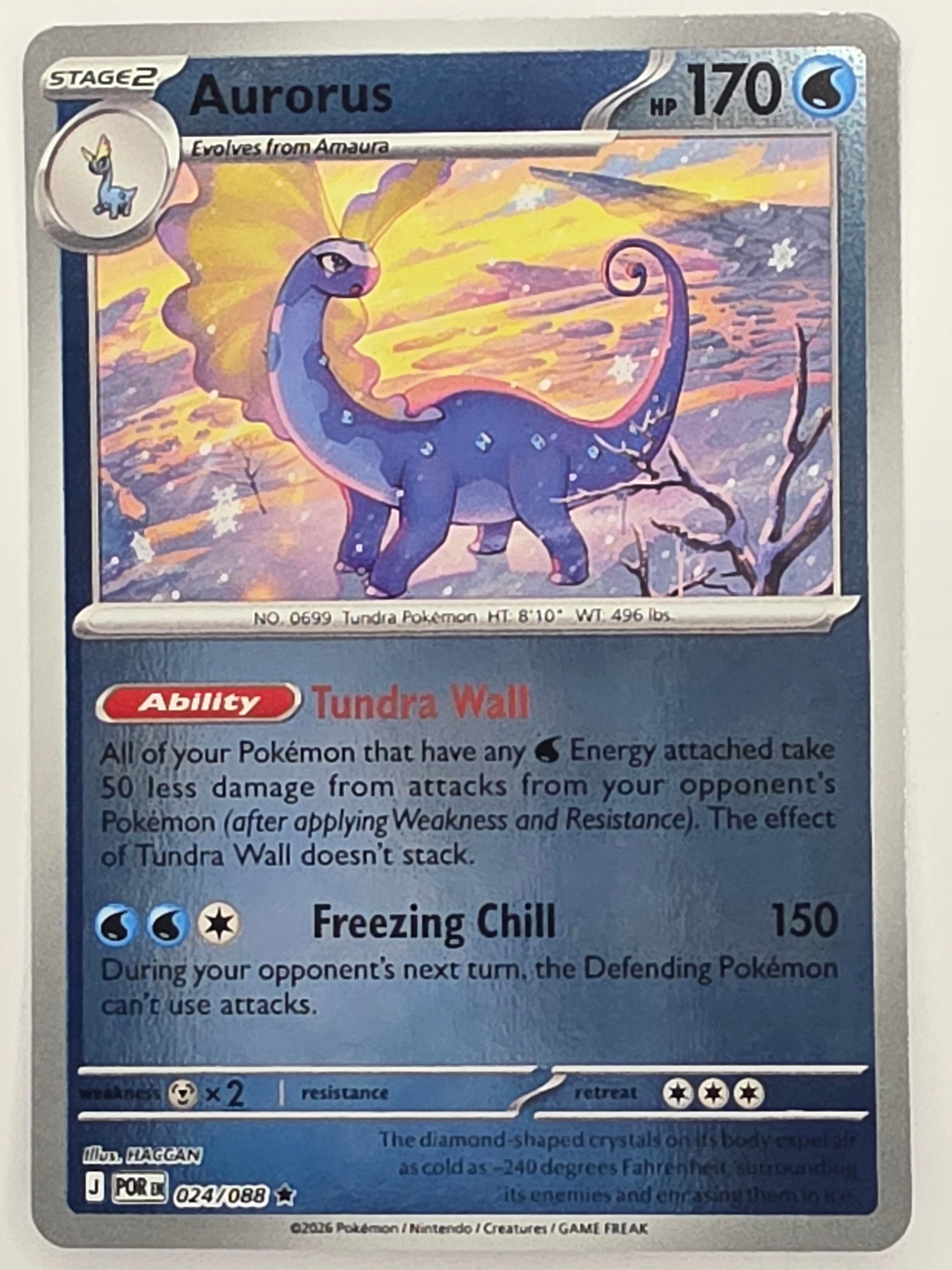 Pokemon TCG Perfect Order | Aurorus | #024/088 | Reverse Holo | Rare