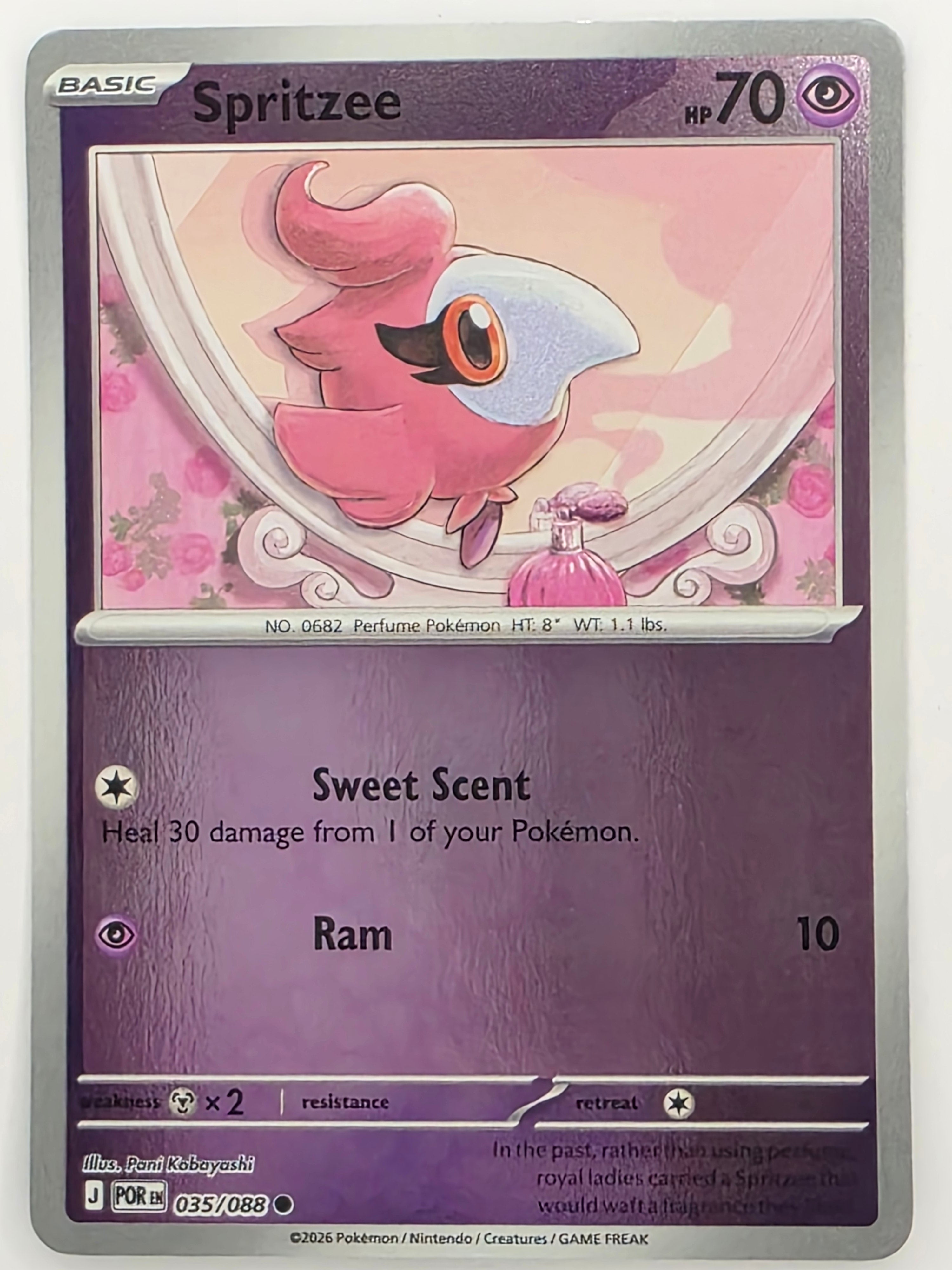 Pokemon TCG Perfect Order | Spritzee | #035/088 | Reverse Holo | Common