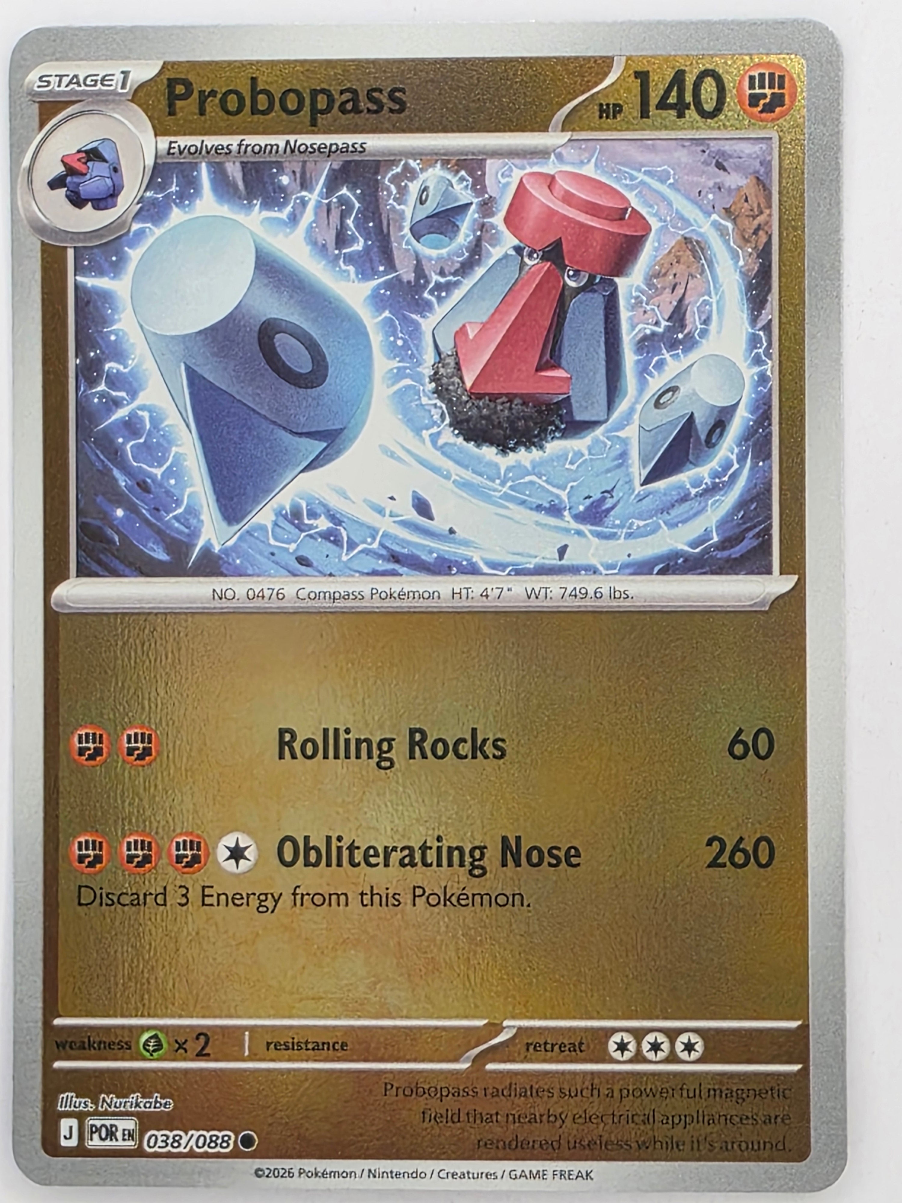Pokemon TCG Perfect Order | Probopass | #038/088 | Reverse Holo | Common