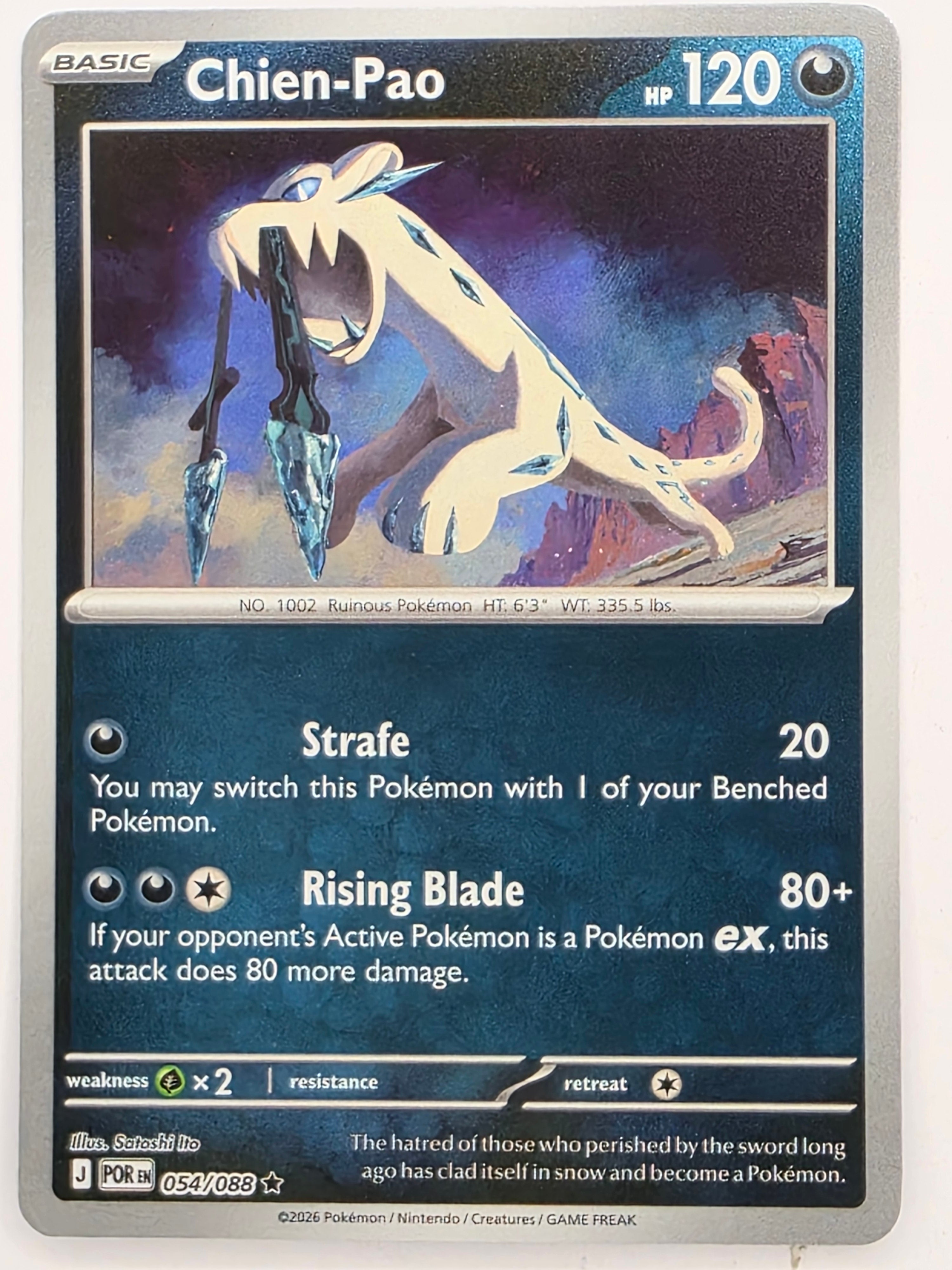 Pokemon TCG Perfect Order | Chien-Pao | #054/088 | Reverse Holo | Rare