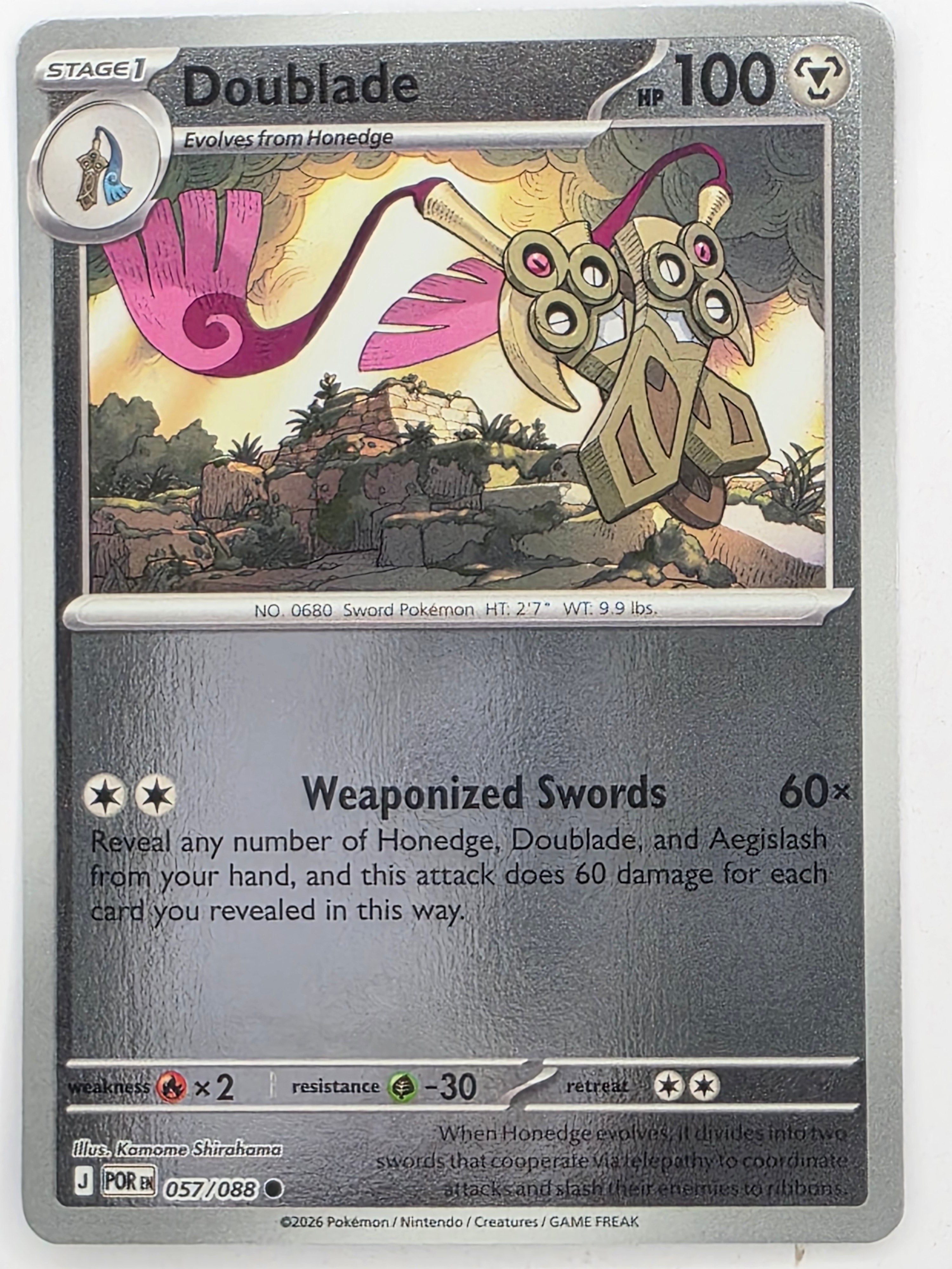 Pokemon TCG Perfect Order | Doublade | #057/088 | Reverse Holo | Common