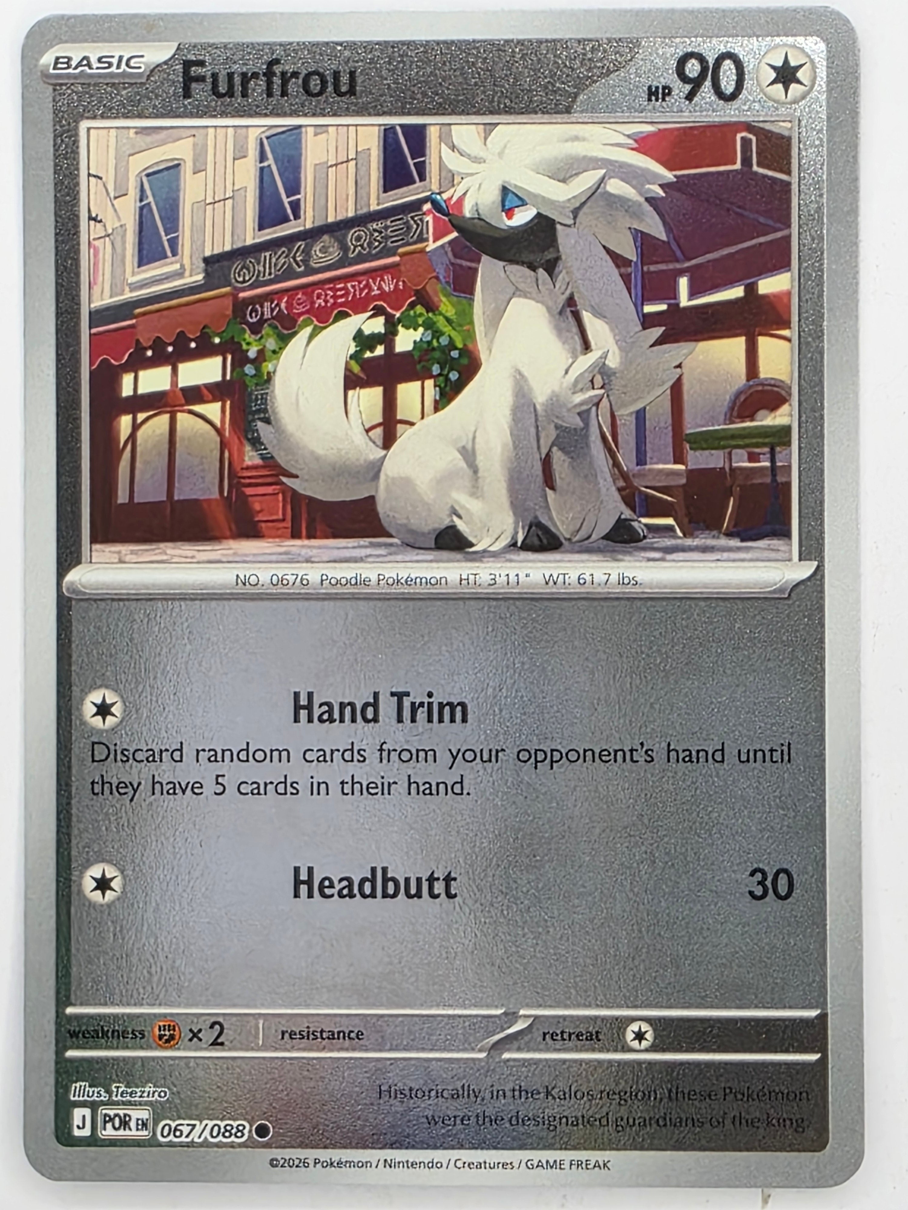 Pokemon TCG Perfect Order | Furfrou | #067/088 | Reverse Holo | Common