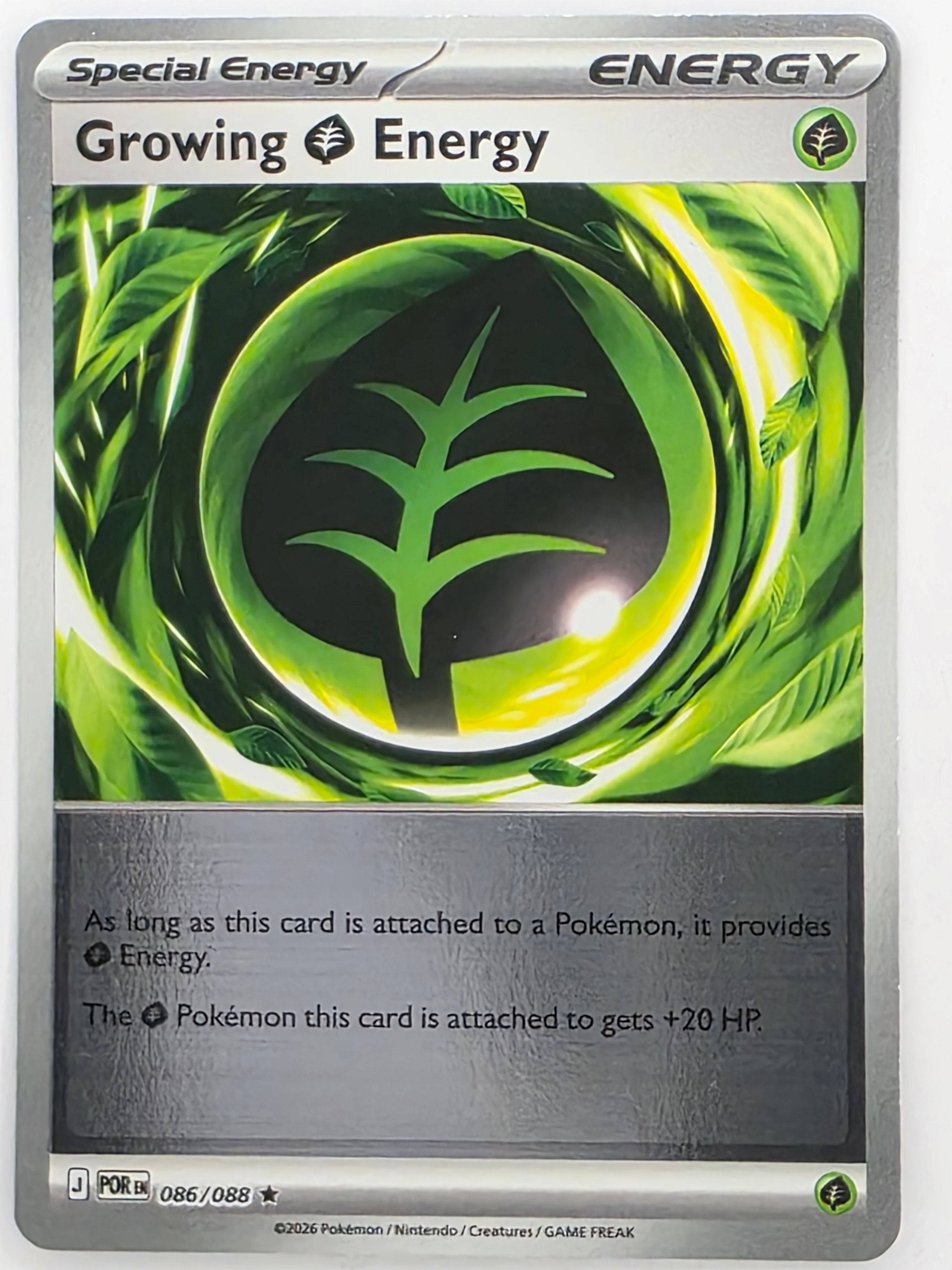 Pokemon TCG Perfect Order | Growing Energy | #086/088 | Reverse Holo | Rare