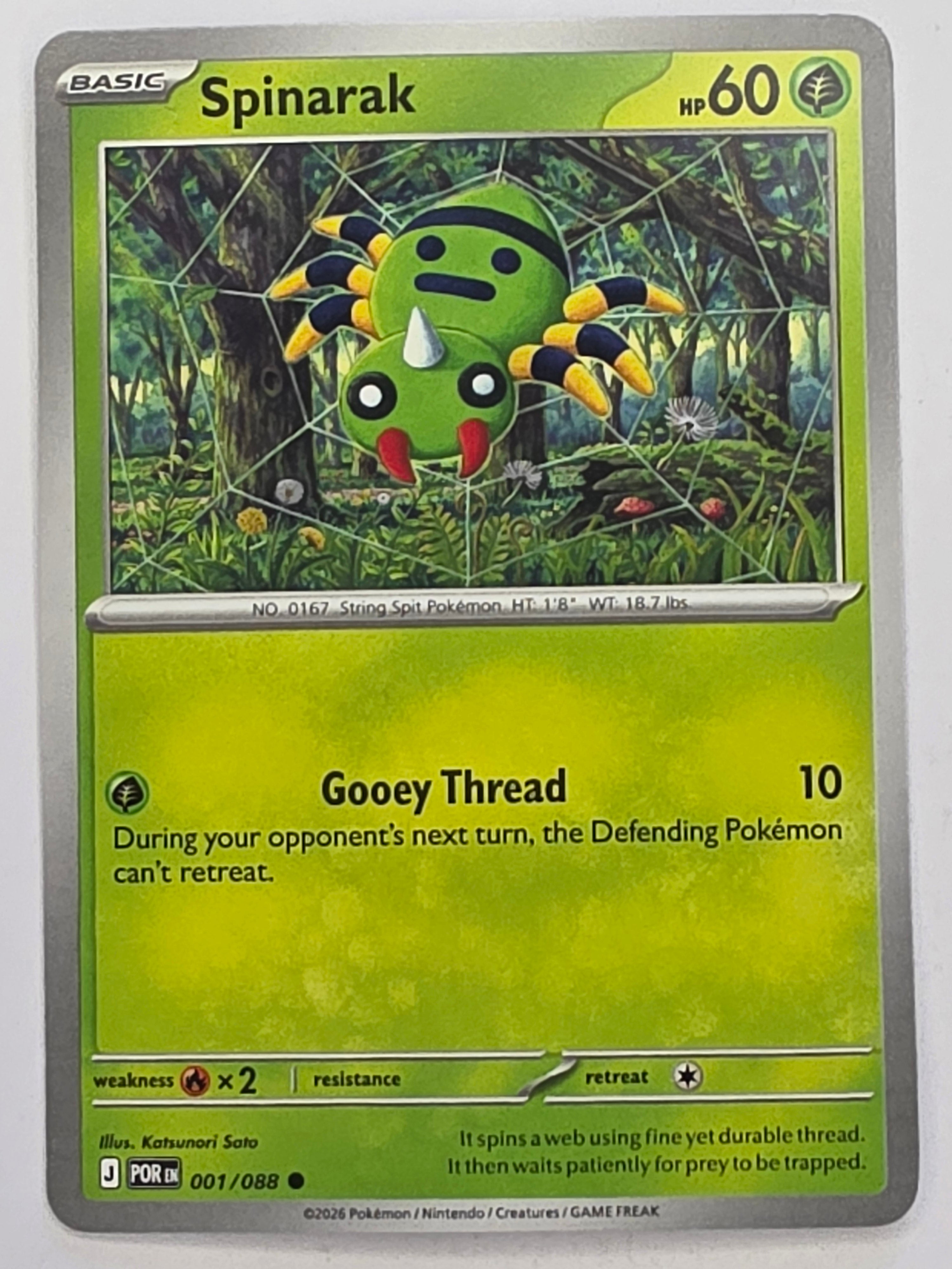 Pokemon TCG Perfect Order | Spinarak | #001/088 | Common